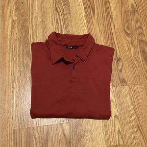 Men’s t-shirt size large brand APT9 wine color  collared neck short sleeve